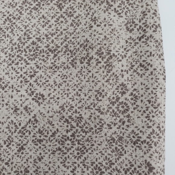 LOFT 100% Linen Tan Brown Floral Skirt - Picture 7 of 7